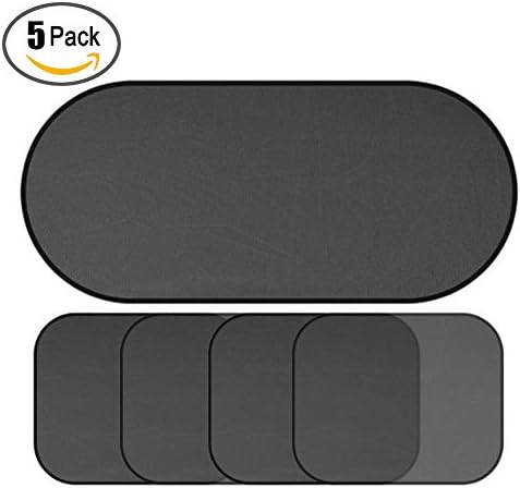 Coolcycling 5 Pack Car Sun Shade Car Side Windows Sunshade Car Sunshades Protector Car Mesh Shade Rear Window Sunshade for Car
