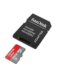 Tarjeta SanDisk 64GB Ultra microSDXC UHS-I con adaptador (sdsqunc-64g-gn6ma), gris, rojo