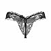 YRYC Women's Sexy Midnight Bow-Tie Panties Lace Sheer FreeSize (Black)