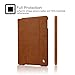 Jisoncase JS-ID6-04A Vintage Genuine Leather Smart Cover Case for iPad Air 2 and iPad Air (Brown)