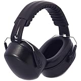 AmazonBasics Noise Reduction Safety Earmuffs Ear Protection, Solid Black