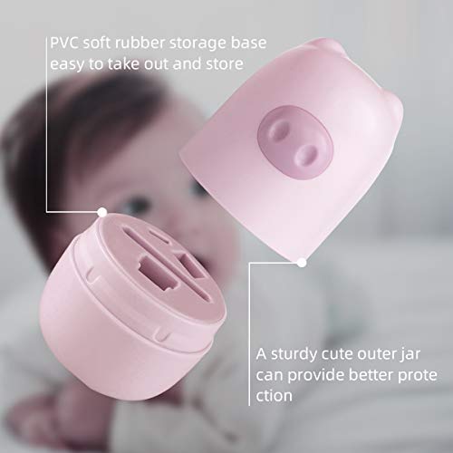 Baby Manicure Kit,RONBEI Baby Nail Clipper,Baby Grooming Set Nail Care Kit for Infant,Newborn & Toddler,with Baby Clipper,Scissors,File & Tweezers (Pink) - Thumbnail 7