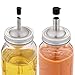 Aozita Mason Jar lids Pour Spout with Caps for olive oil dispenser and Salad Dressing Shaker - 18/8 Stianless Steel Pour lids for Ball and More