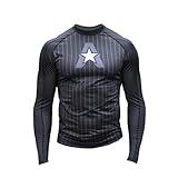 NEW! Anthem Athletics HELO-X Long Sleeve Rashguard - BJJ & MMA - Black Pinstripe - Large