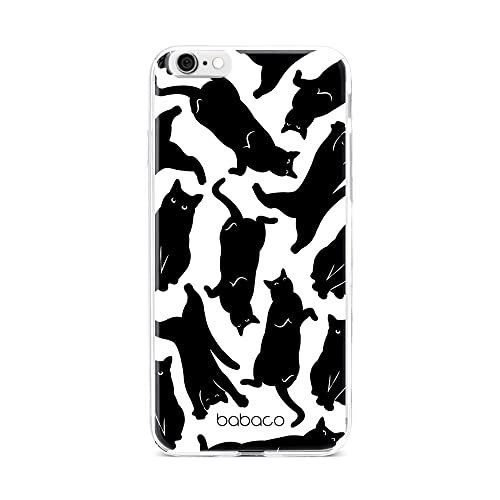 BABACO Funda para teléfono móvil de ERT Group para iPhone 6/6S Original y con Licencia Oficial diseño Cats 005 Perfectamente Adaptada a la Forma del teléfono móvil, Funda Hecha de TPU