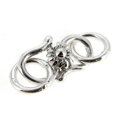 Dreambell 2 Sets .925 Sterling Silver Sunflower S Hook & Eye Clasp 11mm Jump Ring 5mm/Findings/Bright
