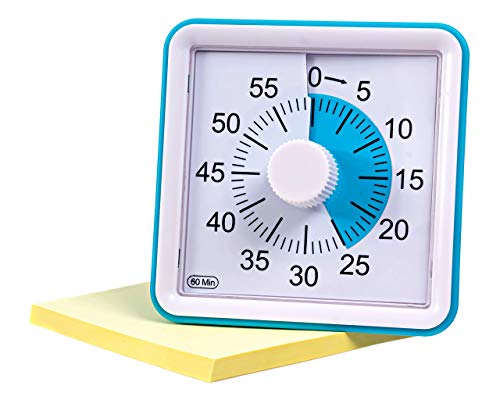image for 60-Minute Visual Analog Timer - Countdown Clock for Classroom, Kids wi