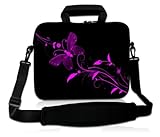 NEW Fashion black with purple butterfly & flower 9.7