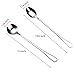 Hibery Long Handle Iced Tea Spoons, Ice Cream Spoon, Coffee Spoon, Stainless Steel Cocktail Mixing Spoon Long Teaspoons, 2 Style, Set of 10