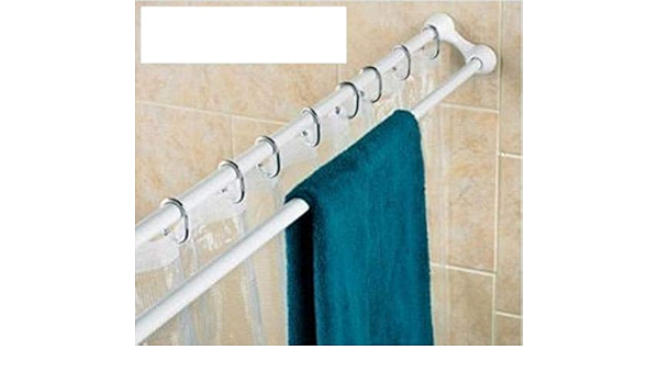 75 - 125 cm extensible toallero doble barra para cortina de ...