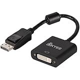 Display Port to DVI Adapter Converter,UKYEE DisplayPort DP To DVI-I/D Adapter Displayport Splitter Male to Female Cable 1080P in Black for Dell HP Lenovo Asus HDTV (DisplayPort to DVI Adapter)