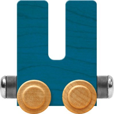 NameTrain Bright Letter Car U - Made in USA (Blue)