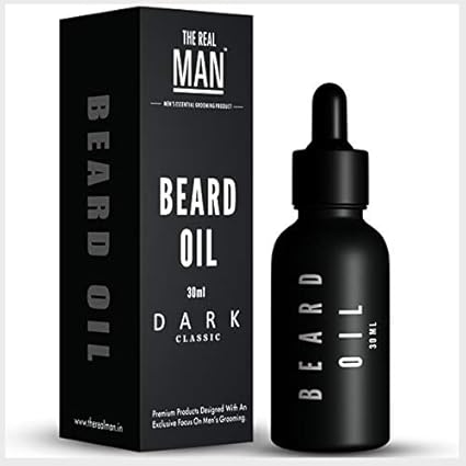 The Real Man Dark Classic Organic Beard And Moustache Oil, 30ml