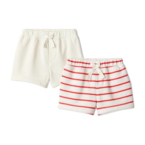 Amazon Essentials x Sofia Grainge Women's French Terry Knit Pull-On Shorts, Pack of 2