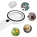 30X High Power Handheld Magnifying Glass, Double Glass Lens Jumbo illuminated Magnifier Glasses with Led Light and UV Light, for Reading, Soldering, Inspection, Coins, Jewelry, perfect for Macular Deg
