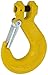 Indusco 47400306 Grade 80 Drop Forged Alloy Steel Clevis Sling Hook with Latch, Painted Finish, 1/2