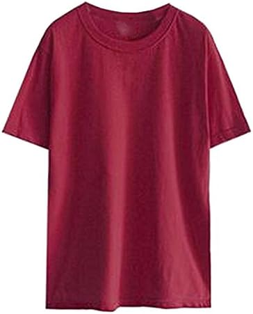 KDHJJOLY Comfortable Unisex-adult Plus Size Pure Color Casual T-Shirt Comfortable Tops AS14China L/US S Effective shipment