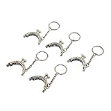 5Pcs Arch Purse Coin Bag Stylish Metal Frame Kiss Ball Clasp Key Chain 5x4cm Bronze