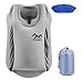 FAMY Travel Pillow,Fast Inflatable Pillow, Ergonomic Portable Travel Pillow, Fit Travel Pillow, Plane Pillow, Train, Bus, Office, Travel Pillow, Full Support, Soft PVC Flocking（Grey）