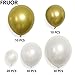 100 Pcs Chrome Pearl White & Metallic Gold Latex Balloons Arch & Garland Kit for Wedding, Baby Shower Party Decorations