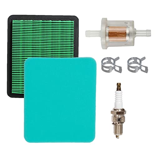 HIFROM 17211-ZS9-A02 Air Filter Element Pre-Filter Cleaner Spark Plug Fuel Filter Kit Compatible with Honda EU3000 EB3000 EB3000CK1 EM2500C EU3000iS1 Engine Lawn Mower