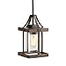 LNC Faux-Wood Pendant Lighting, Farmhouse Hanging Fixture with Glass Shades for Kitchen Island, Bedroom, Dining Room, Hallway and Foyer