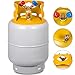 Bestauto Recovery Tank Gray and Yellow 30lb Refrigerant Recovery Reclaim 30lb Cylinder Tank 400 PSI R410A Rated
