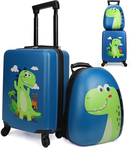 Winsoyya Kids Carry On Luggage Set, Hard Shell Travel Luggage W