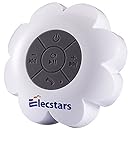 Waterproof Speaker, Elecstars 2016 Shower Speaker Water Resistant Wireless Bluetooth Portable Speaker with Suction Cup/Hands-Free Speakerphone - Best Gift for Women Kids Children Girls Boys (White)