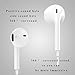 Premium Earphones/Earbuds/Headphones with Stereo Mic&Remote Compatible with iPhone iPad iPod Samsung Galaxy and More Android Smartphones Compatible With 3.5 mm Headphone WHITE