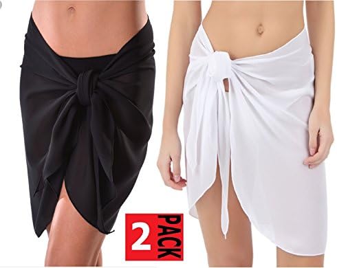 TC Sheer Chiffon Swim Beach Short Sarong Wrap Skirt Cover-up