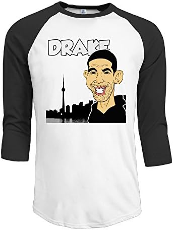 T Shirts Raglan Men's Drake Logo Soft Black Bseball Jersey Fashion