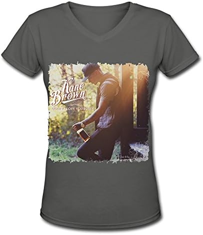 GSTON Kane Brown Concert Cotton V-Neck T Shirt For Womens DeepHeather XXL
