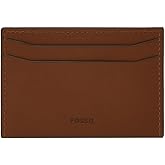 Fossil Men's Westover Leather Card Case with Money Clip, Medium Brown