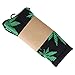 Spring Fever Unisex Marijuana Weed Leaf Printed Crew Socks A Black/Green One Pair
