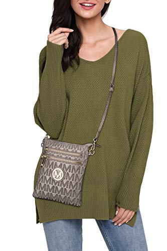 MKF Crossbody Bag for women - Removable Adjustable Strap - Vegan leather wristlet Designer messenger Purse Pink