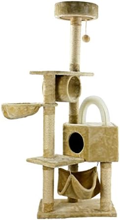 Hoddmimis Cat Houses and Condos Scratching Posts Furniture for Cat (Beige)