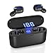 Compact Wireless Bluetooth 5.1 Noise Canceling Earbuds IPX7 Waterproof True Stereo Headphones 36 Hr Playtime Charging Case (with Built in Phone Charging Feature) in Ear Microphone for Sports Work Play