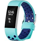 GEAK Fitbit Charge 2 Bands, Replacement Accessories for Fitbit Charge2 HR, Small Size Band, Teal / Blue
