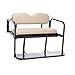 EZGO RXV (2008 - Up) Golf Cart Rear Flip Seat Kit - Stone