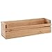 MyGift Handmade Wall Mounted Decorative Wooden Shelf, Storage Box Organizer, Beige