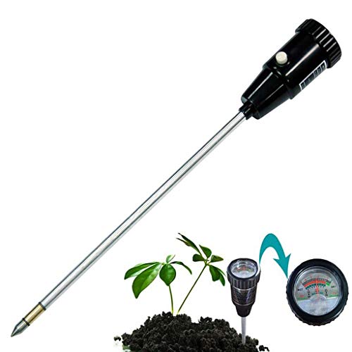 Soil pH & Moisture Meter Tester, Checker 11.8 in (Long Electrode) Check Test Acidity Alkalinity for Lawn Vineyard Orchard Field Production Garden Planter