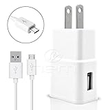 Verizon LG Stylo 2 V Accessory Kit, 2 in 1 Quick Charge USB Wall Charger 3.1 AMP Adapter + 3 Feet USB Data Sync Charging Cable WHITE