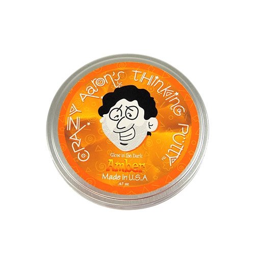 Thinking putty - amber glow-in-the-dark, 2 inch by crazy aaron