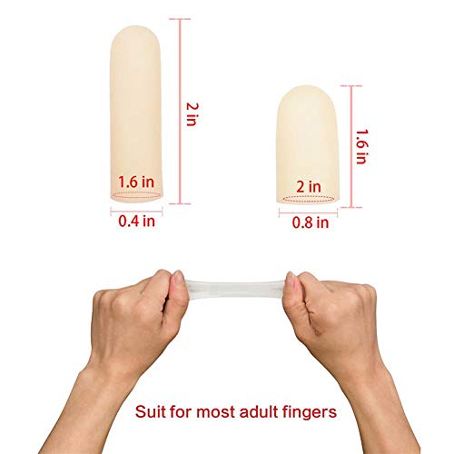 image for Feeke (20PCS) Gel Finger Sleeves,Finger Support,Silicones Finger Prote