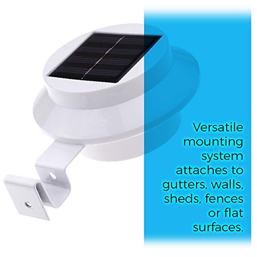 Plixio Solar Powered Waterproof LED Gutter Mounted Pathway Garden Light - Energy Efficient (Six Pack) (Certified Refurbished) - Thumbnail 2
