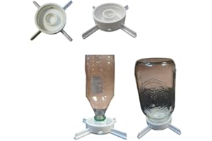 Mason Jar and Soda Bottle Self-Watering Plant Adapters, self-Watering Micro Greens System，Hydroponic Base，2-Pack