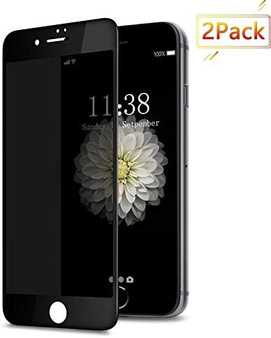 [2 Pack]Privacy Screen Protector for iPhone 7 Plus/8 Plus, GPROVA [Anti-Spy][Anti-Scratch][Anti-Fingerprint]Anti Glare Bubble Free Tempered Glass Screen Protector-Lifetime Replacement Warranty (black)