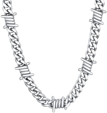 Amazon.com: Tosmifairy Stainless Steel Chain Necklace with 7pcs