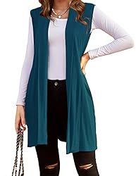 Beyove Women's Thin Cardigan Vest Open Front Jersey